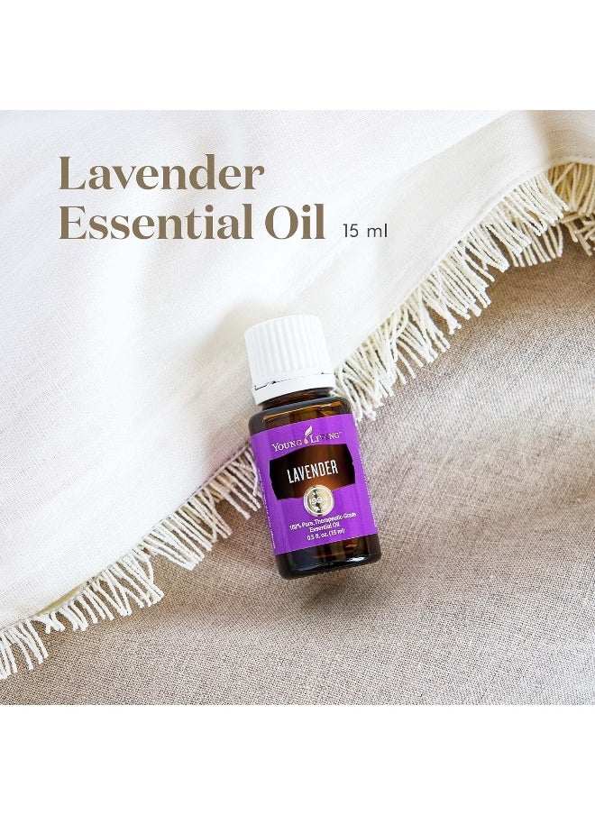 Young Living Lavender Essential Oil | 15ml | 100% Pure Lavender Oil | Aromatherapy Oil for Diffuser and Lavender Essential Oil for The Skin | Steam Distilled from Lavender Flowers