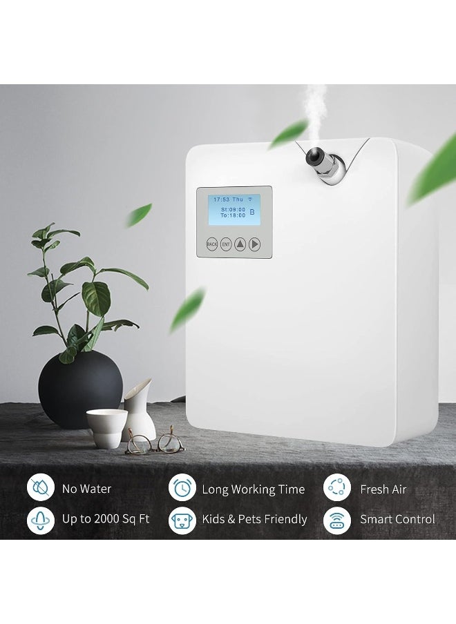 JCLOUD Smart Scent Air Machine with Nebulizing Tech for Home, Professional Waterless Essential Oil Diffuser 300ML, HVAC Scent Diffuser for Large Room, Office, Spa