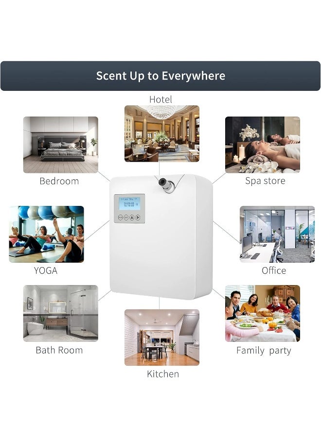 JCLOUD Smart Scent Air Machine with Nebulizing Tech for Home, Professional Waterless Essential Oil Diffuser 300ML, HVAC Scent Diffuser for Large Room, Office, Spa