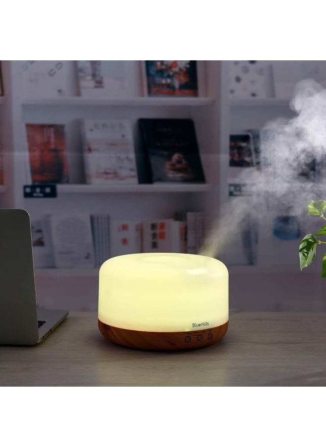 BlueHills Premium 1000 ML XL Essential Oil Diffuser Aromatherapy Humidifier with Remote & Timer for Large Room Home 18 Hour Run Huge Coverage Area 1 Liter Mood Lights Extra Large Capacity Modern Look