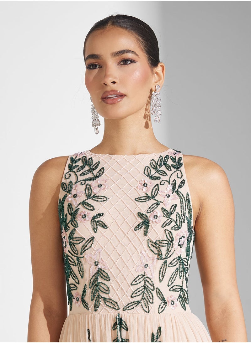 Embellished Maxi Dress