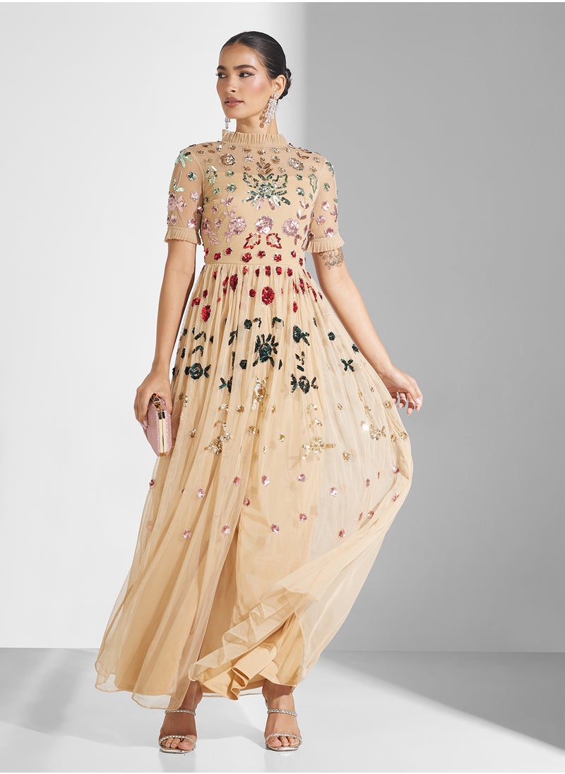 Embellished Maxi Dress