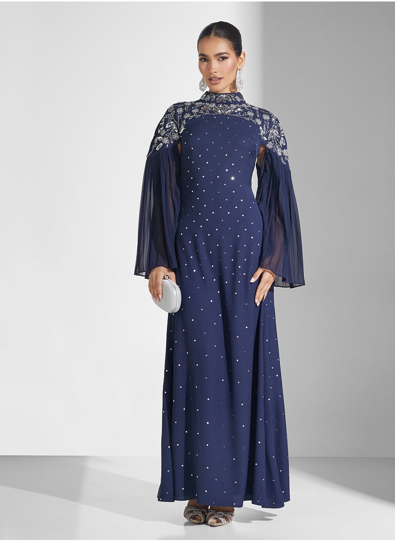 Flutter Sleeve Maxi Dress