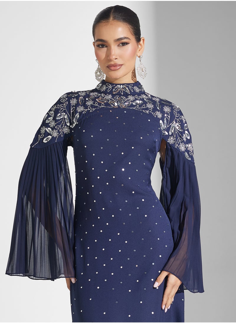 Flutter Sleeve Maxi Dress
