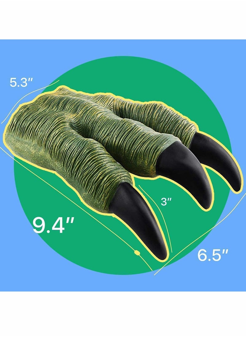 Jurassic Dinosaur Velociraptor Claws Hands Paws Toys 2 PCS Soft Rubber Realistic for Adult Kids Cosplay, Dinosaur Claws Toys -Fun Design-Ideal for Puppet Show, Gag Present, Kids Toy