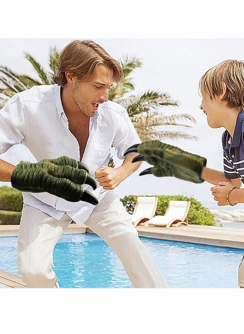 Jurassic Dinosaur Velociraptor Claws Hands Paws Toys 2 PCS Soft Rubber Realistic for Adult Kids Cosplay, Dinosaur Claws Toys -Fun Design-Ideal for Puppet Show, Gag Present, Kids Toy