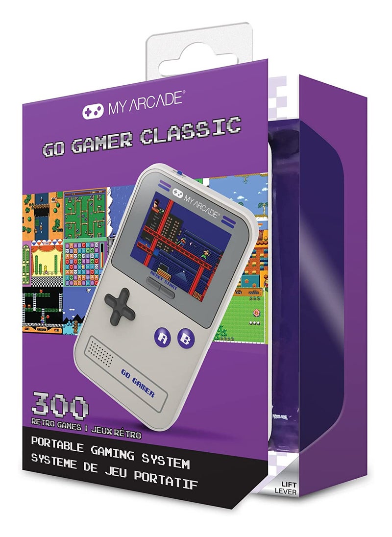My Arcade Go Gamer Classic-Purple: Portable Electronic Game Console with 300 Games, Full Color 2.5