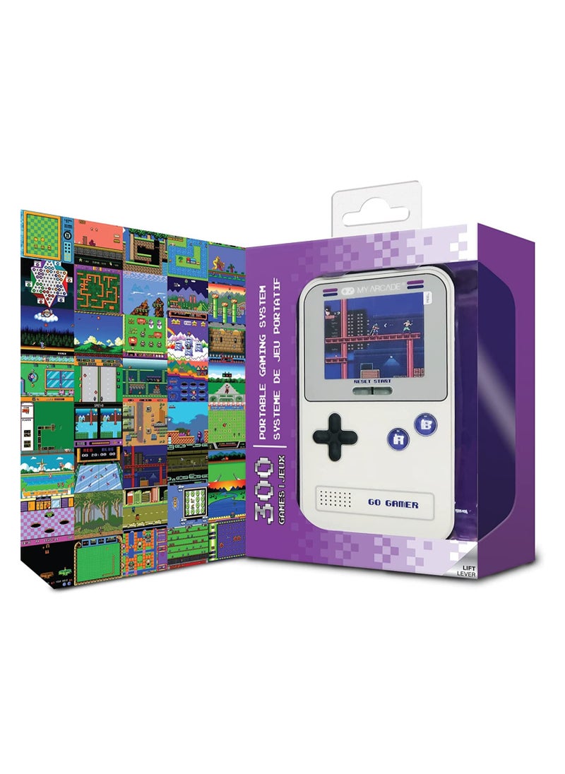 My Arcade Go Gamer Classic-Purple: Portable Electronic Game Console with 300 Games, Full Color 2.5
