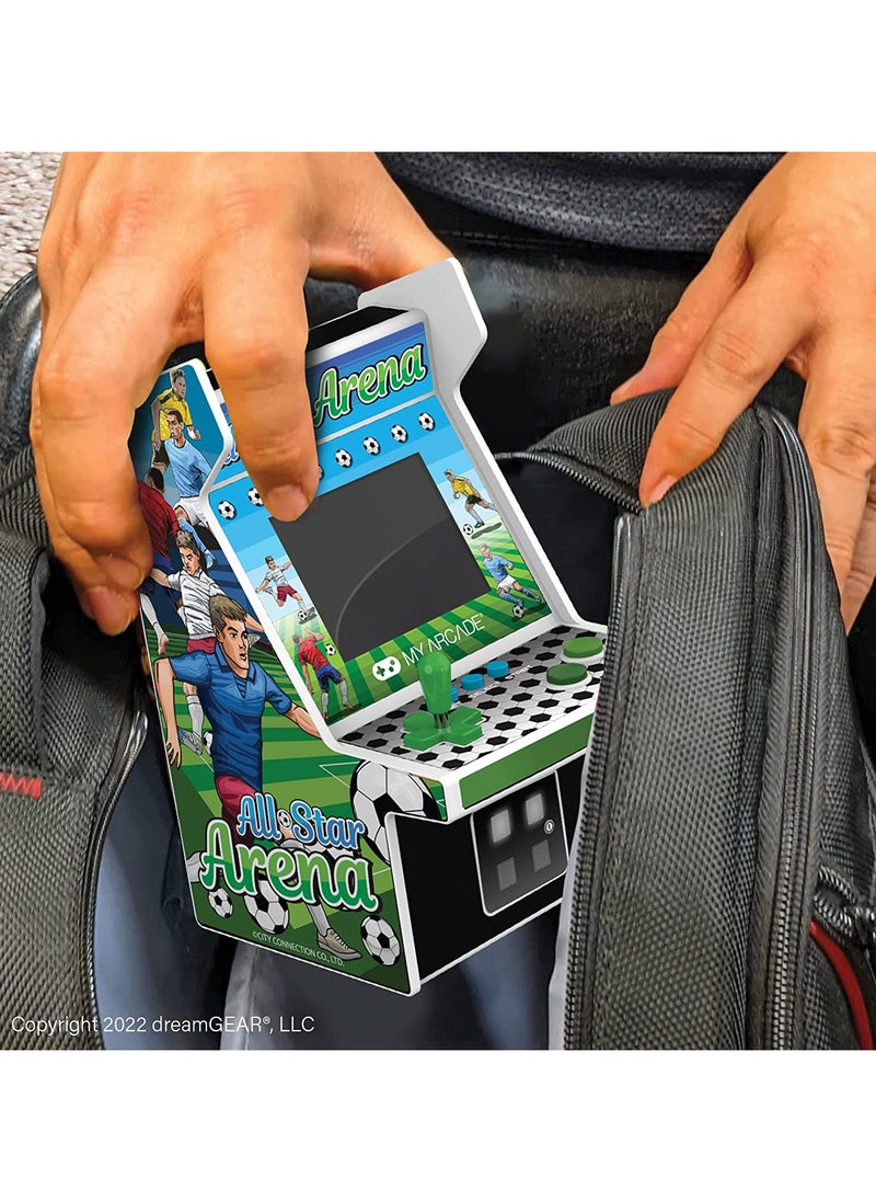 My Arcade DGUNL-4125 All-Star Arena Micro Player: Mini Machine with 307 Games, Fully Playable, 6.75