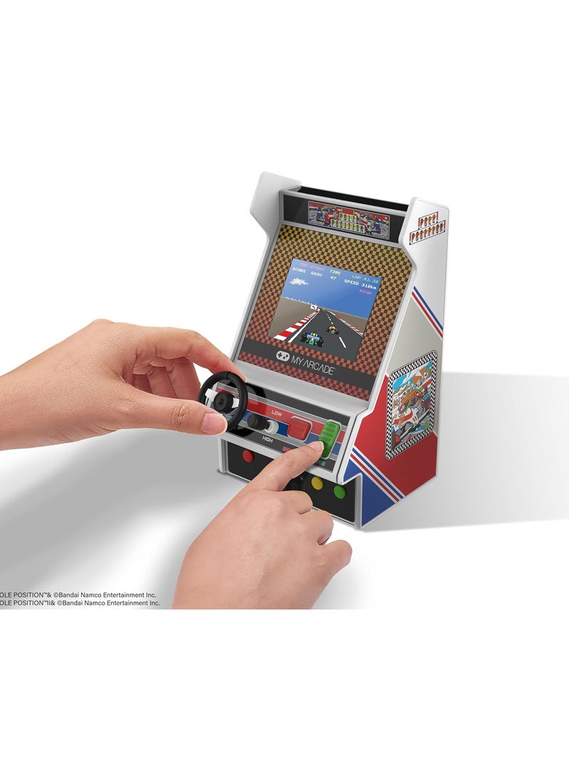 My Arcade Pole Position Racing Player: Retro Mini Arcade Game Console with 2 Games, Real Racing Controls Full Color Screen