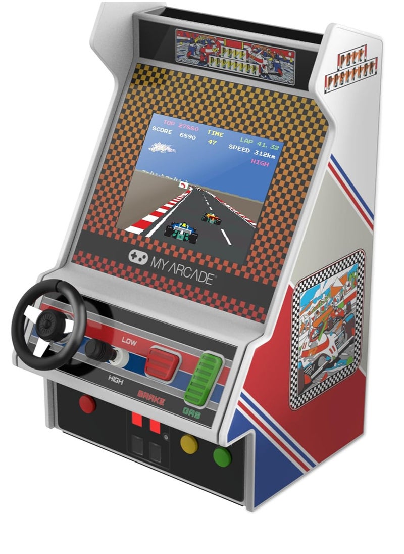 My Arcade Pole Position Racing Player: Retro Mini Arcade Game Console with 2 Games, Real Racing Controls Full Color Screen