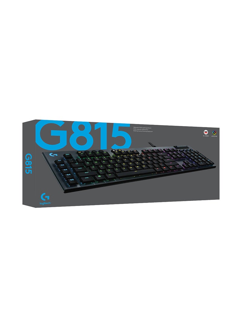 G815 Lightsync RGB Mechanical Gaming Keyboard - Black