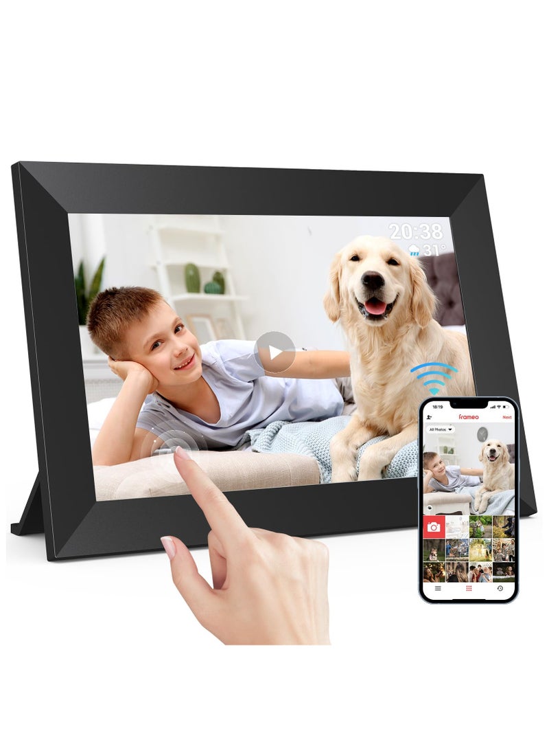 WiFi Digital Photo Frame, HD IPS Touch Screen, Auto-Rotate, Built-in 32GB Storage, Instant Photo & Video Sharing via Uhale App, Wall Mountable, 10.1-Inch Display for Photos/Videos from Anywhere