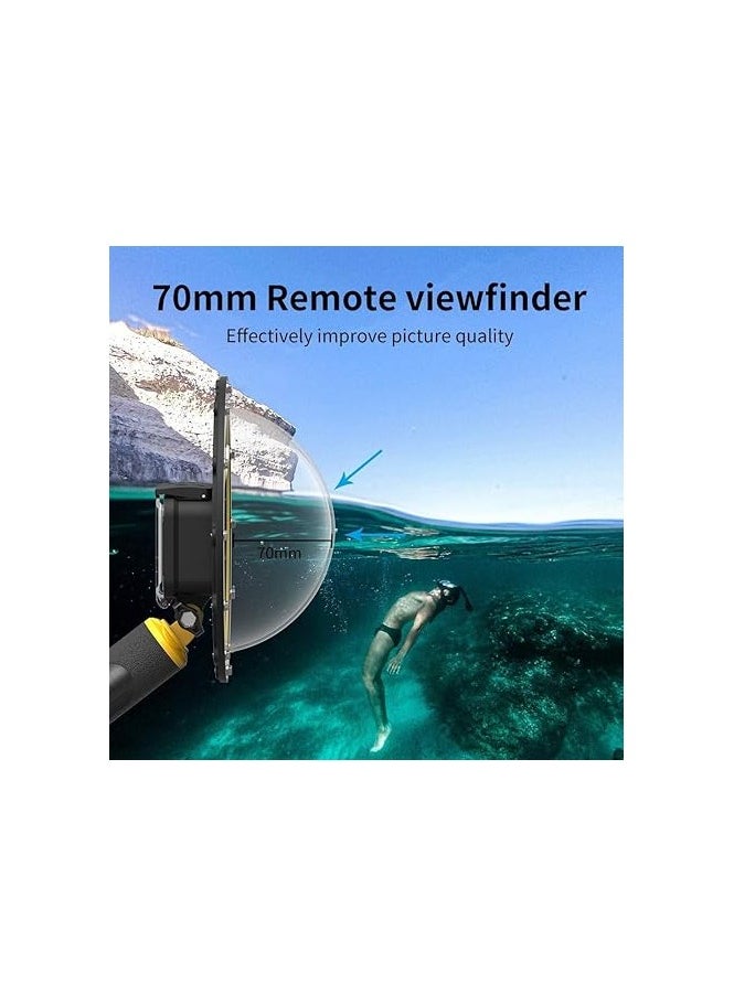 TELESIN 6 inches Dome Port Lens for GoPro Hero 13 12 11 Hero 10/9 Black,Waterproof Housing Case Hand Floating Grip Trigger, Transparent Cover Underwater Diving Photography (for Hero 13/12/11/10/9)