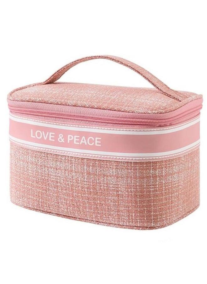 FunBlast Vanity Box for Women Makeup Kit - Travel Organizer, Travel Pouch, Makeup Pouch, Pouches for Women, Toiletry Bag, Makeup Bag for Women, Travel Kit for Girls & Women (Pink)