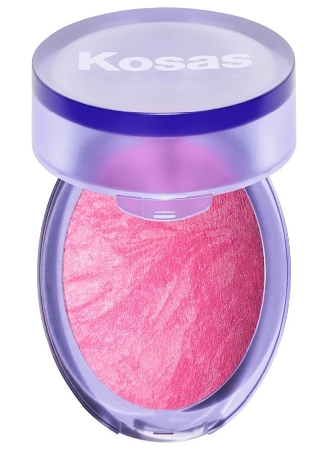 Blush is Life Baked Talc-Free Dimensional + Brightening Blush,Butterflies - Cool Baby Pink 4.5g