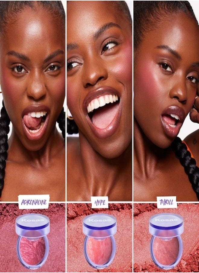 Blush is Life Baked Talc-Free Dimensional + Brightening Blush, Euphoria - Cool Pinky Mauve 4.5g