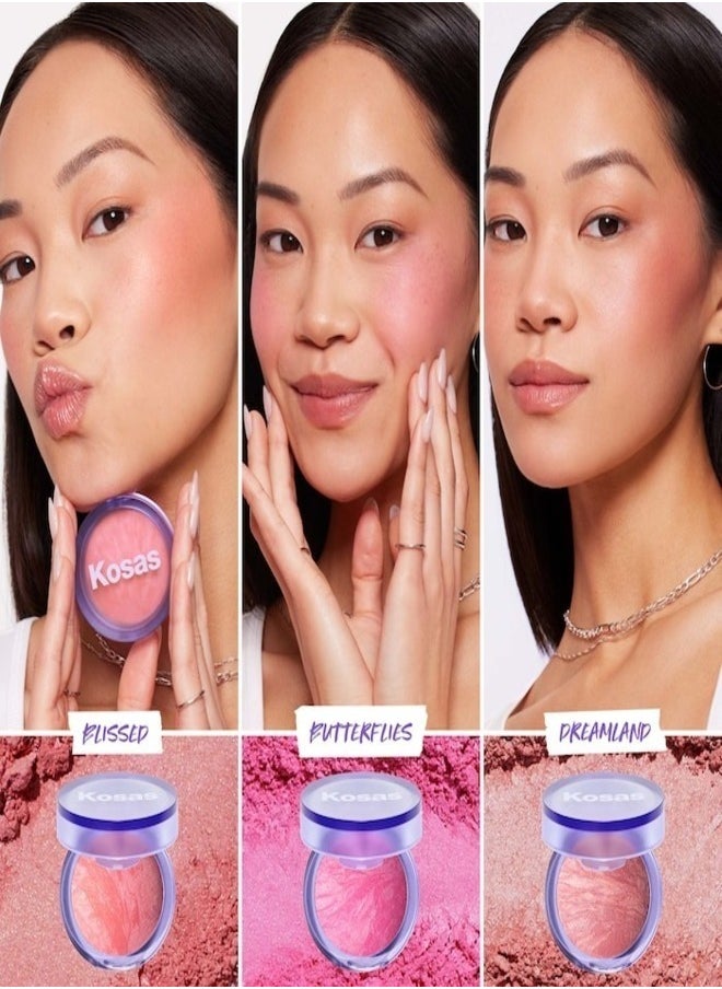 Blush is Life Baked Talc-Free Dimensional + Brightening Blush, Euphoria - Cool Pinky Mauve 4.5g