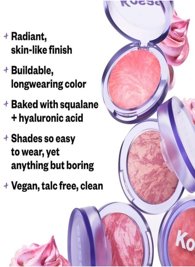 Blush is Life Baked Talc-Free Dimensional + Brightening Blush, Euphoria - Cool Pinky Mauve 4.5g