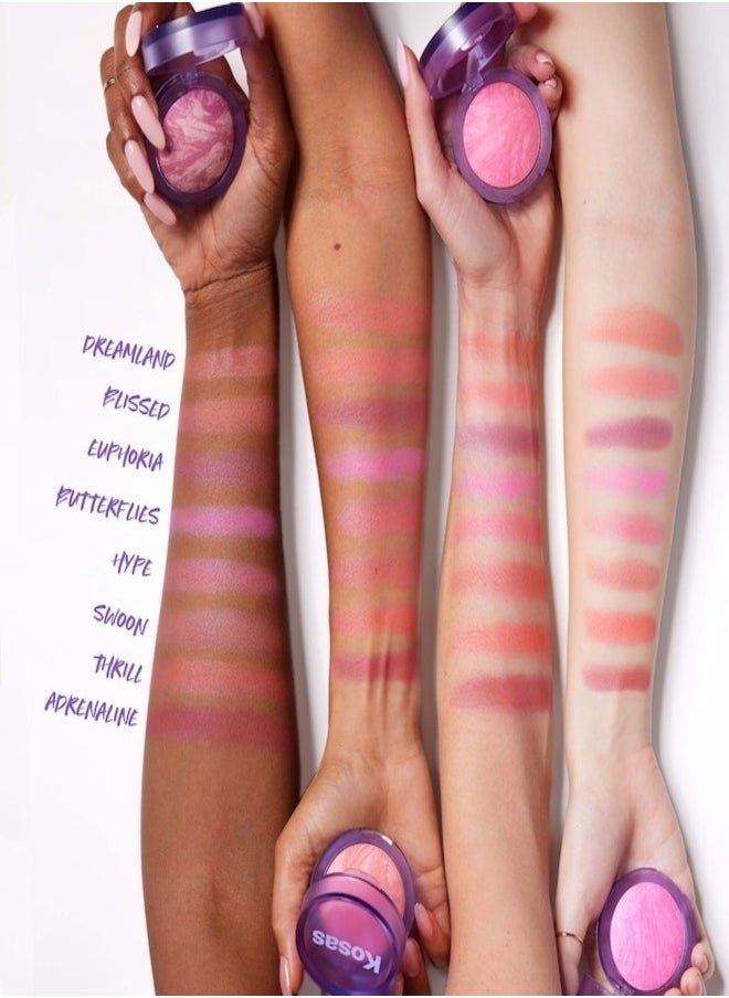 Blush is Life Baked Talc-Free Dimensional + Brightening Blush, Euphoria - Cool Pinky Mauve 4.5g