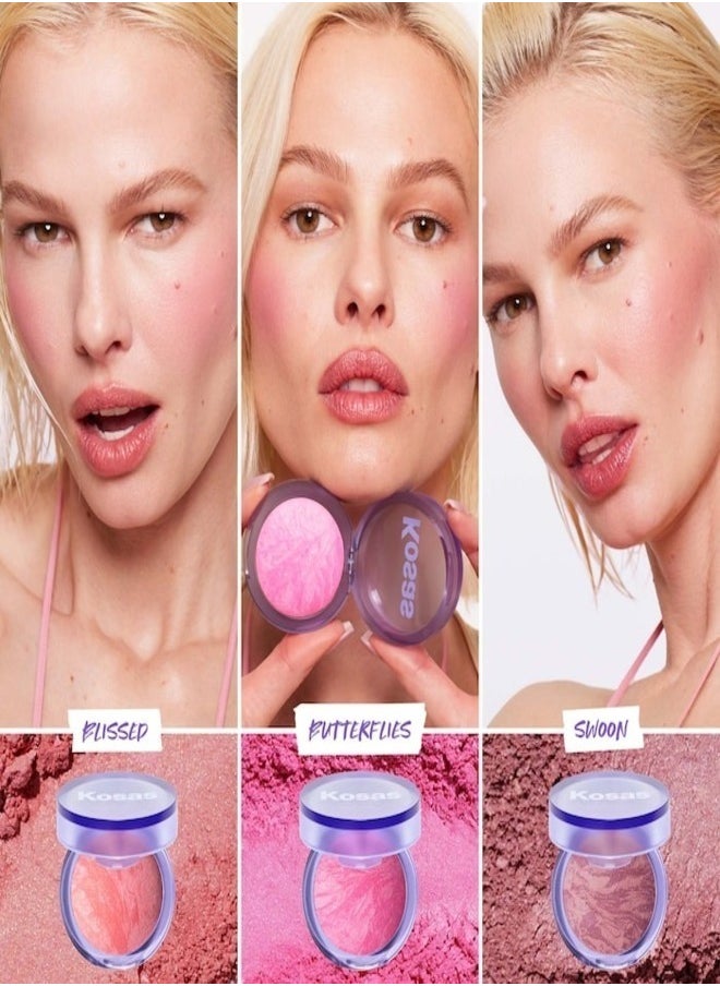Blush is Life Baked Talc-Free Dimensional + Brightening Blush, Euphoria - Cool Pinky Mauve 4.5g