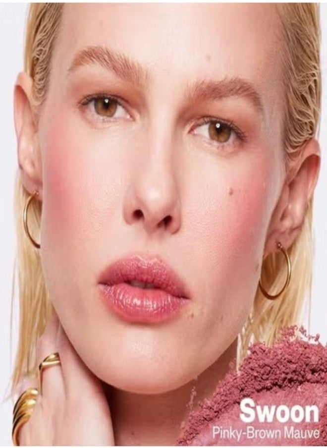 Blush is Life Baked Talc-Free Dimensional + Brightening Blush, Swoon - Pinky Brown Mauve 4.5g