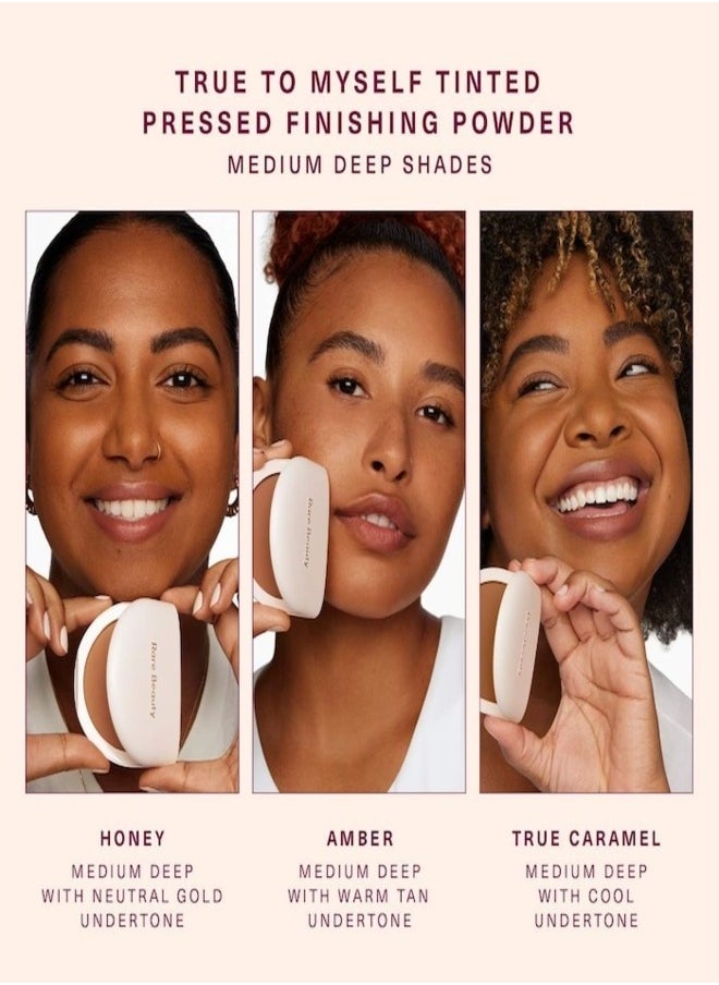 Rare Beauty by Selena Gomez True to Myself Tinted Pressed Talc-Free Finishing Powder True Caramel - Medium Deep With Cool Undertone 8g