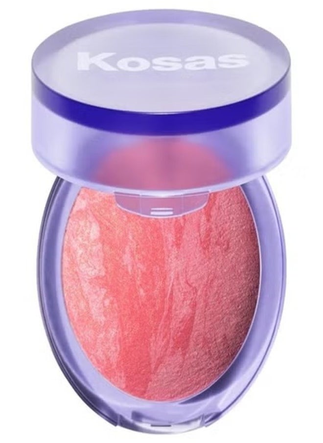 Blush is Life Baked Talc-Free Dimensional + Brightening Blush, Hype - Warm Poppy Pink 4.5g