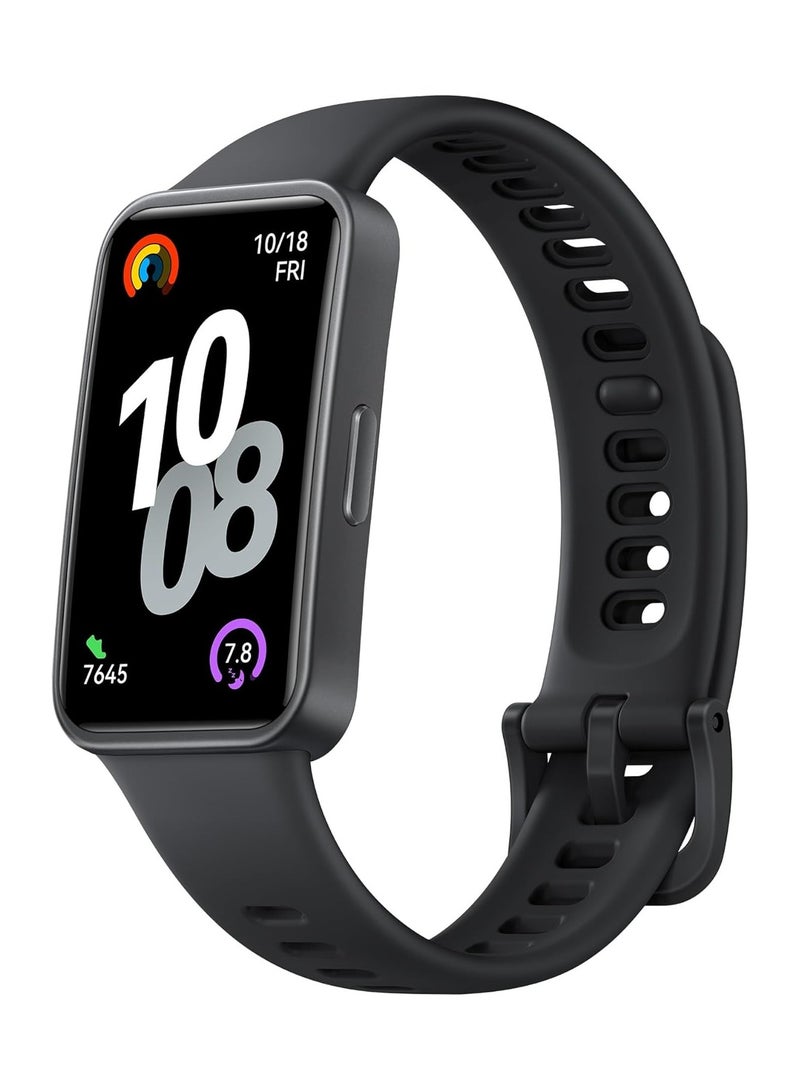 HUAWEI Band 10 Smart Watch, Metallic Design and Comfortable Wearing, Pro-level Sleep Analysis, Emotional Health Aid, 100 Workout Modes, Robust Battery Life, IOS and Android black