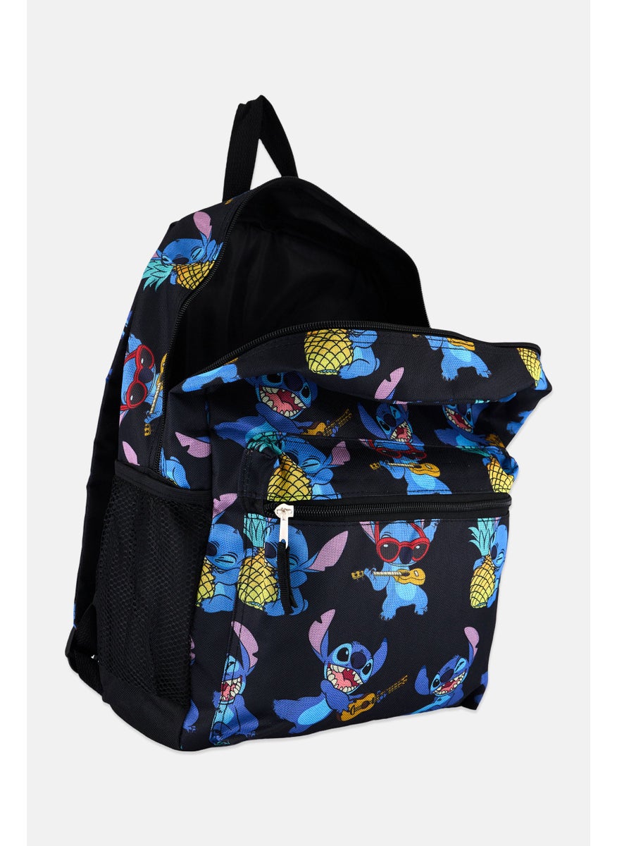 Kids Girl Lilo Stitch Printed Backpack 40 H x 30 L x 12 W cm, Black