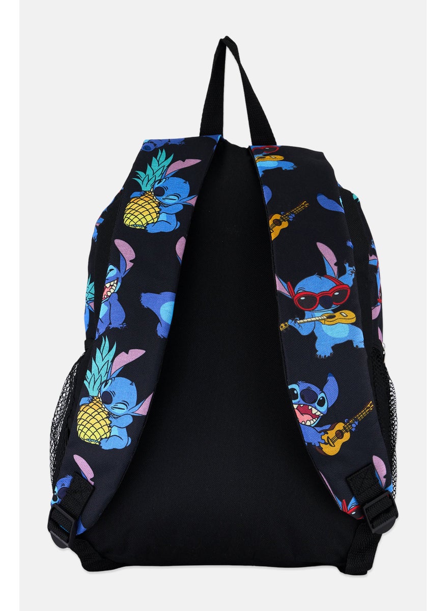 Kids Girl Lilo Stitch Printed Backpack 40 H x 30 L x 12 W cm, Black