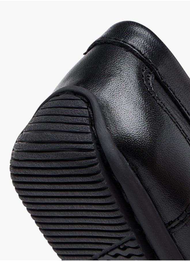 Boys Textured Slip-On Loafers
