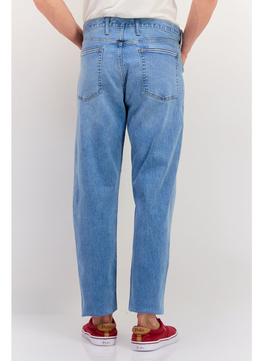 Men Slim Fit Wash Stretchable Denim, Blue