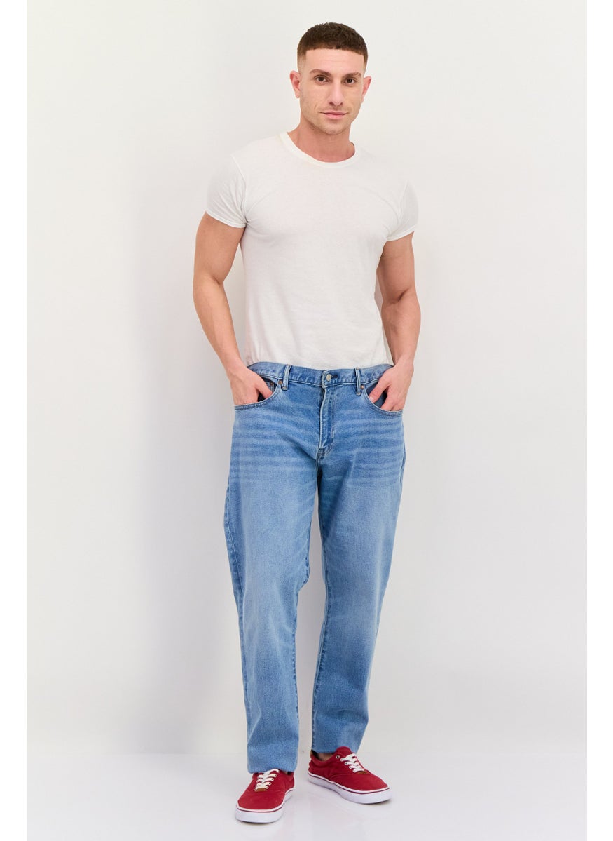 Men Slim Fit Wash Stretchable Denim, Blue