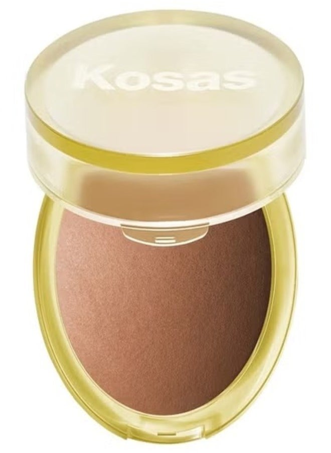 Kosas The Sun Show Glowy Warmth Talc-Free Baked Bronzer, Escape - Medium Bronze 6g - Radiant, Natural Glow