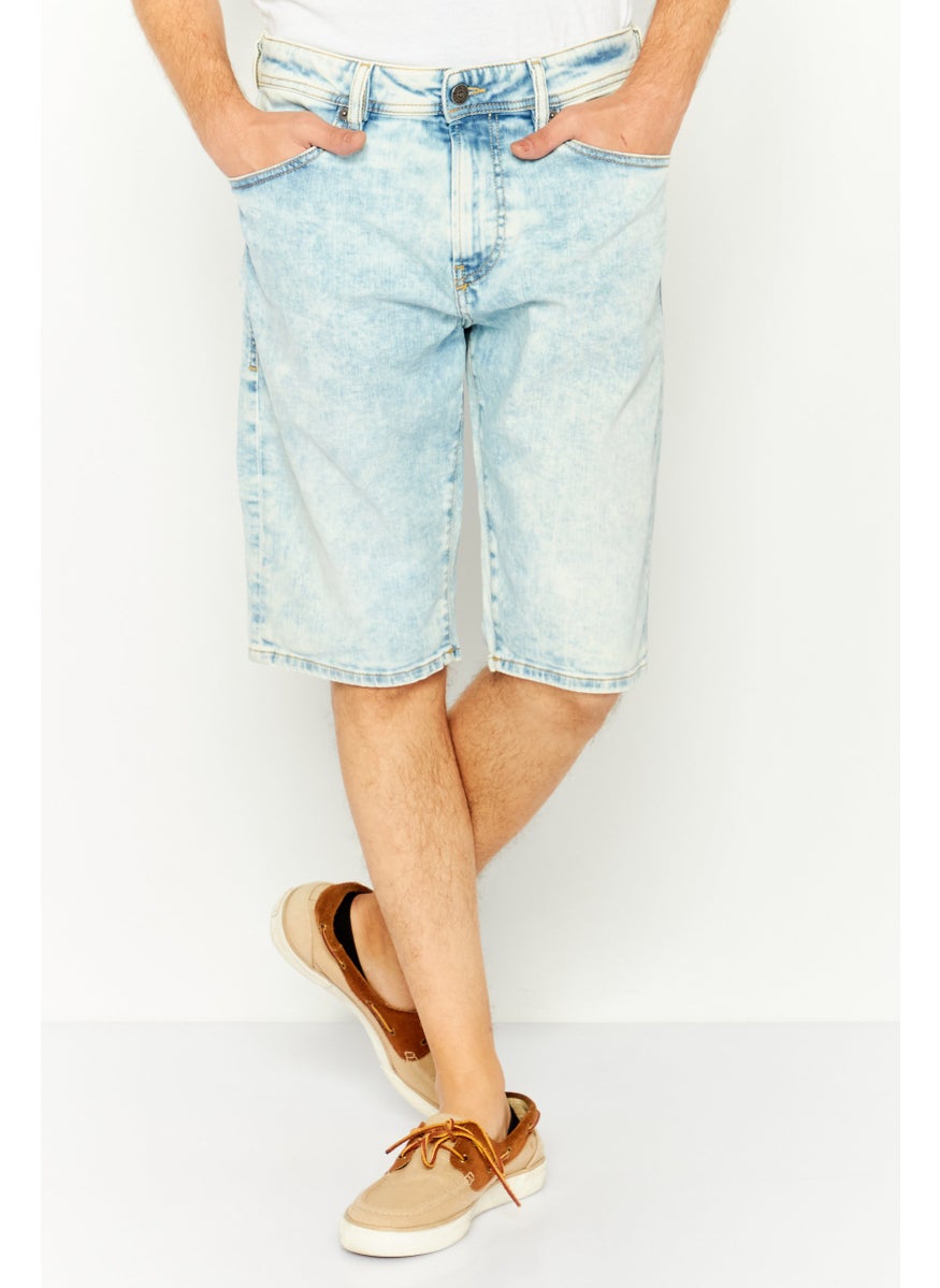 Men Skinny Fit Washed Denim, Blue