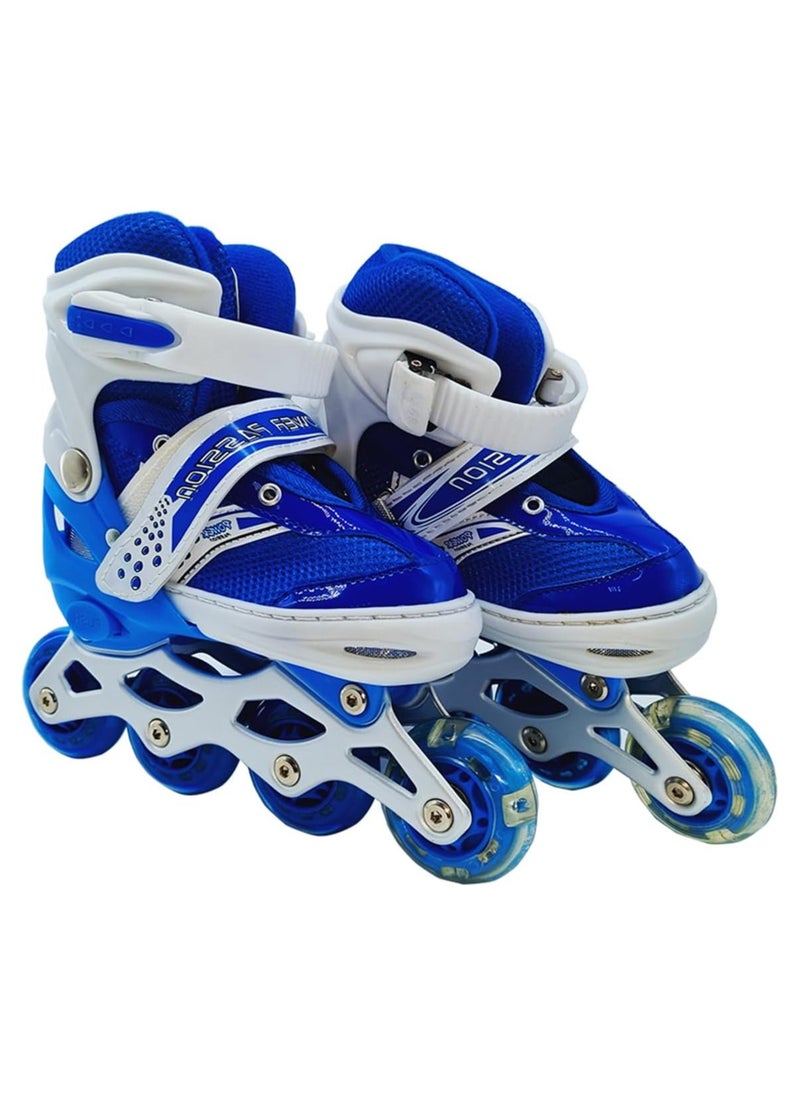 Inline Skates Shoes for kids with Adjustable Sizing- Blue Color