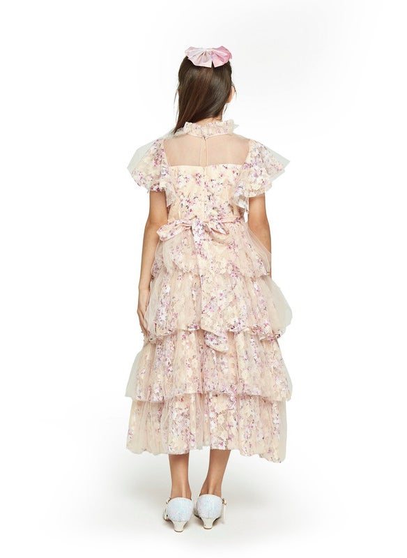Printed Layered Long Dress