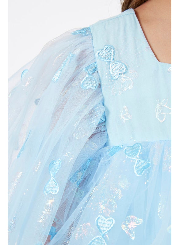 Layered Design Tulle Long Frock