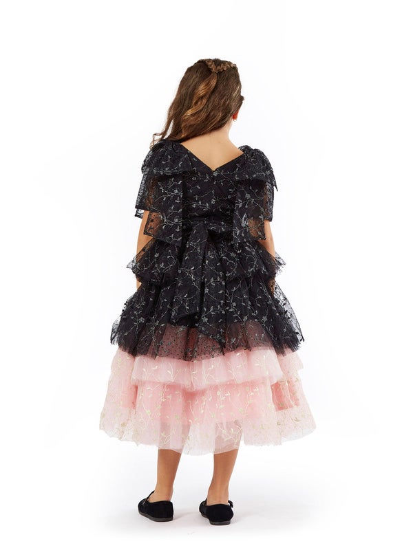 Multi shaded Tulle Layered Frock