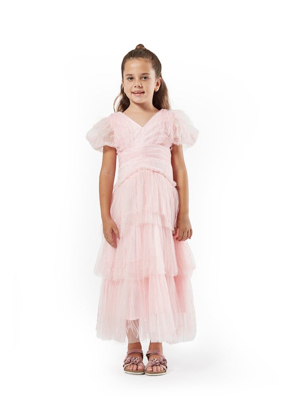 Tulle Frilled Long Frock