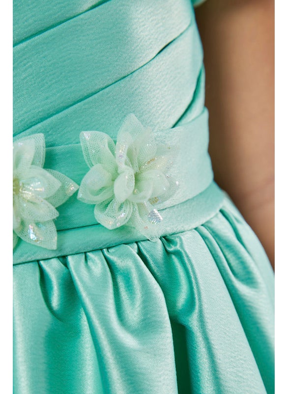 Pleated Satin Layered Frock