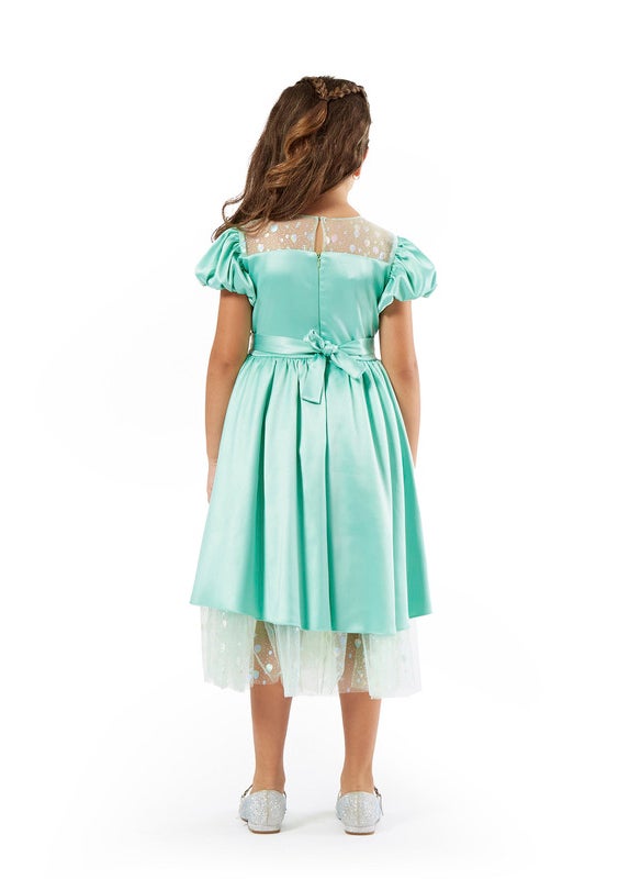 Pleated Satin Layered Frock