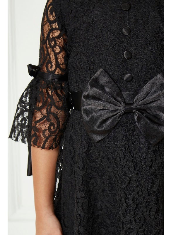 Lace Embellished Long Frock