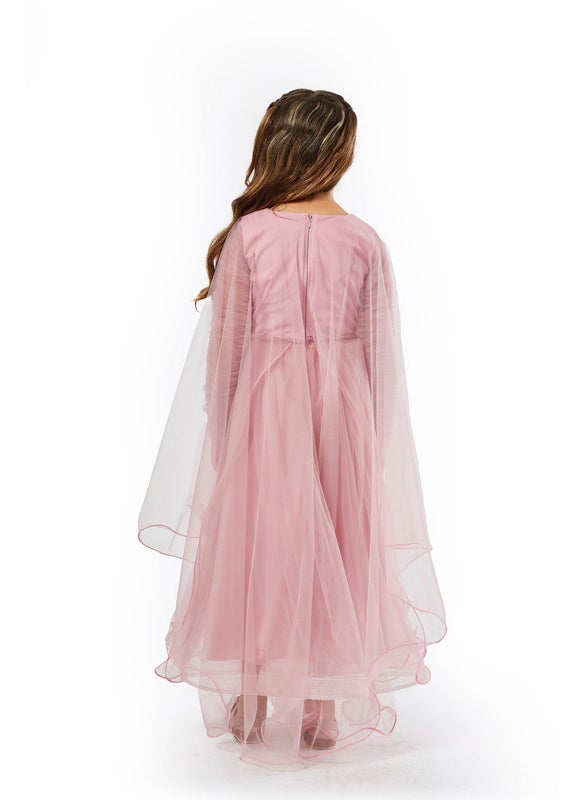 Ruffled Tulle Long Frock