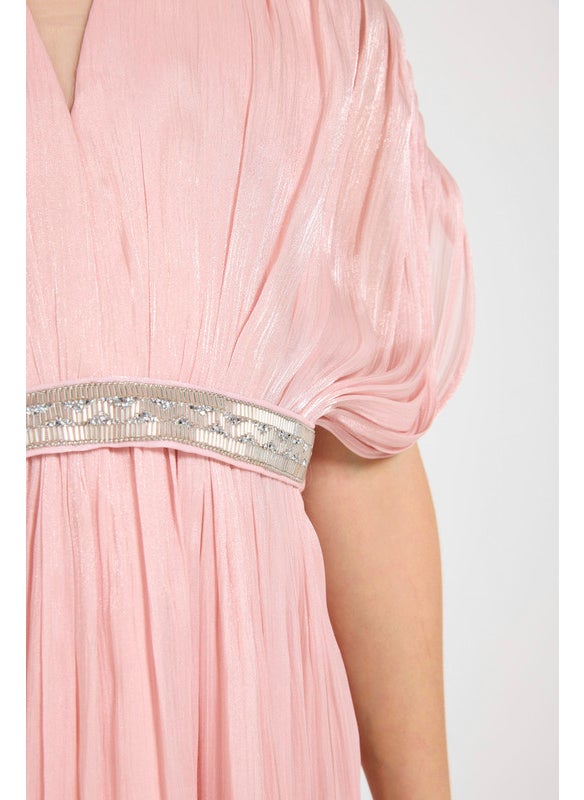 Ruched Orgaza Long Frock