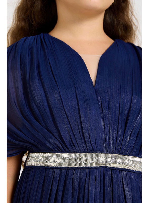 Ruched Orgaza Long Frock