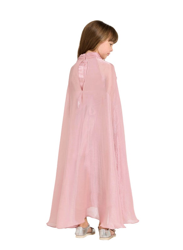 Silk Dress With Draped Sleeves