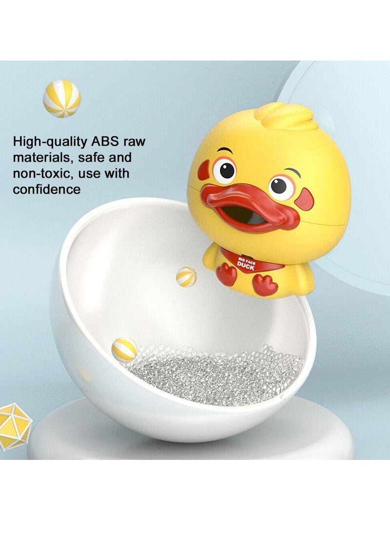 Bath Toy Bubble Maker, Electric Duckling Bathtub Bubble Machine Cartoon Duck Bubble Blower Tub Bubble Maker Big Face Duck Bath Toy with Music and 3 Suction Cup 1PCS-Yellow Duck