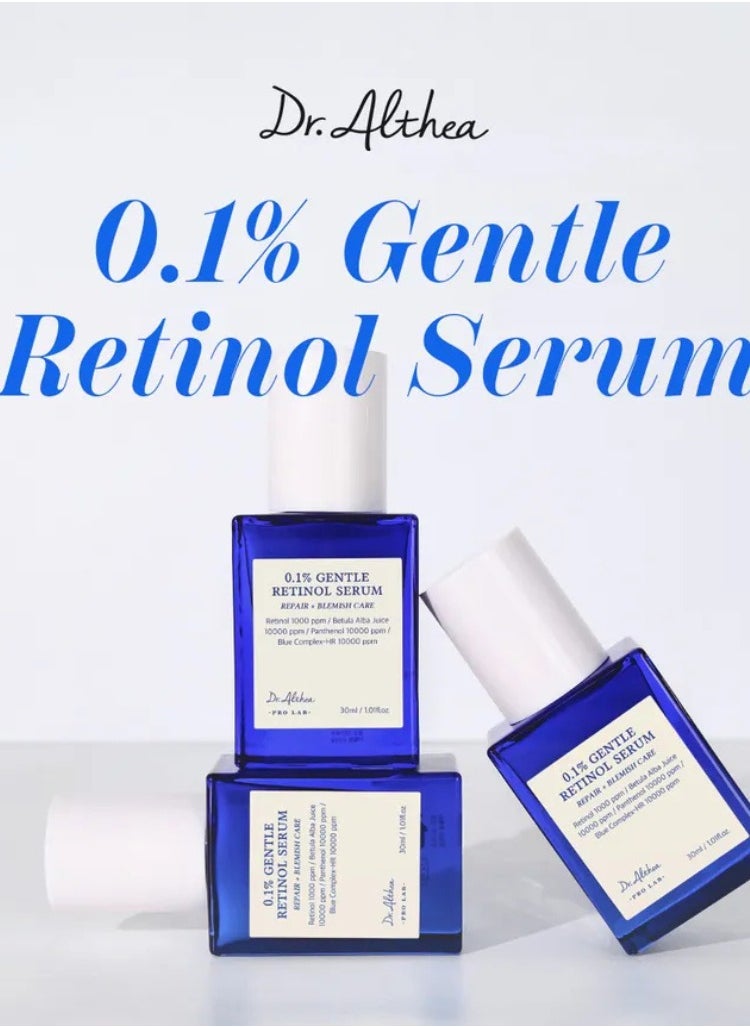 Dr. Althea 0.1% Gentle Retinol Serum – Anti-Aging & Skin Renewal, 30ml – Smooths Fine Lines & Improves Skin Texture